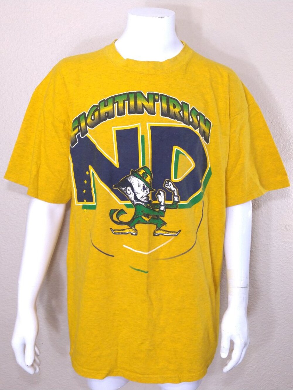 UNIVERSITY OF NOTRE DAME Vintage T Shirt XL FIGHTIN IRISH Vtg 90s Graphic Tee SS